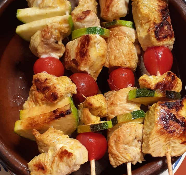 Brochettes de volaille marinées au citron