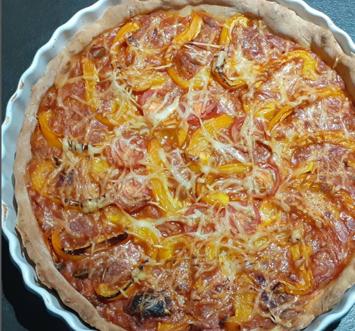 Tarte légère thon tomates poivron